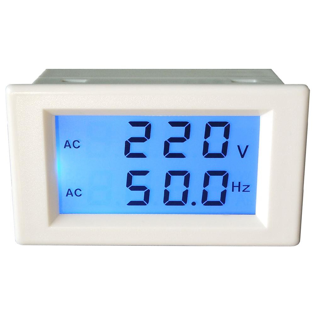 Đồng hồ vôn kế ac80-300v với màn hình hiển thị LCD 45.0-65.0hz