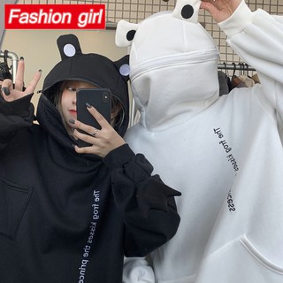 Áo Hoodie Dài Tay Dáng Rộng Thiết Kế Mới Thời Trang Mùa Thu Đông Theo Phong Cách Hàn Quốc