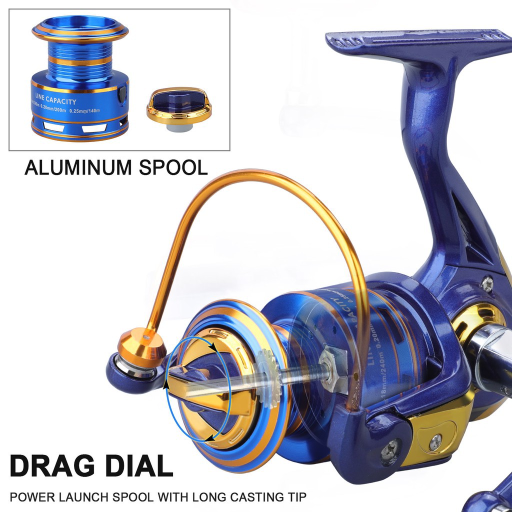 Máy câu cá SOUGAYILANG Series 1000-3000 12bb 5.0:1 thích hợp cho nước ngọt