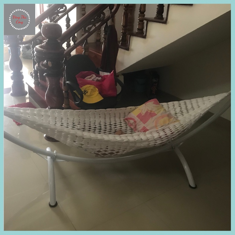 Lưới Võng Sợi Tơ Handmade Dài 2m2 Treo Khung Mai Cao