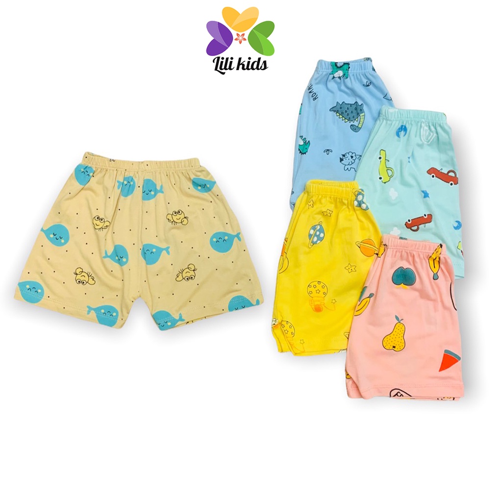 quần đùi cho bé trai bé gái LILIKIDS quần chục đùi họa tiết chất mềm mịn QC18