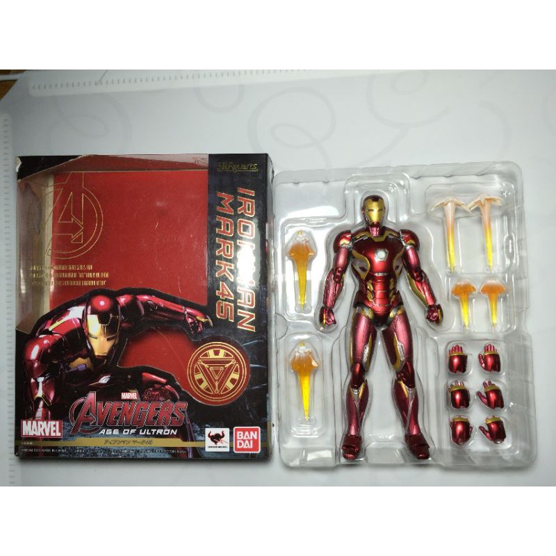 Mô hình Marvel chính hãng Bandai Shf Iron Man Mark 45