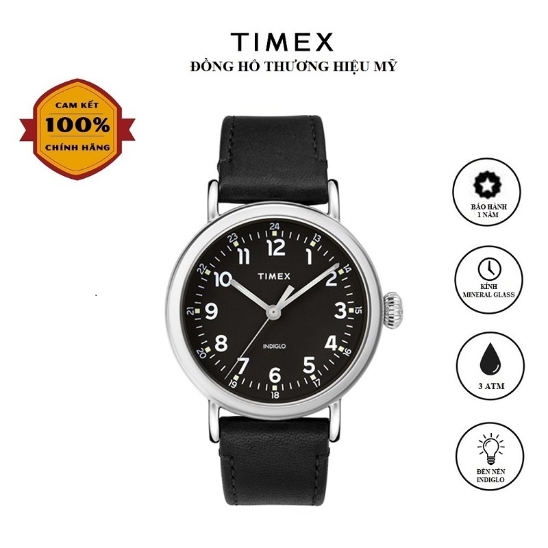 Đồng hồ Nam Timex Standard 40mm TW2T20200 Dây Da - Chính Hãng