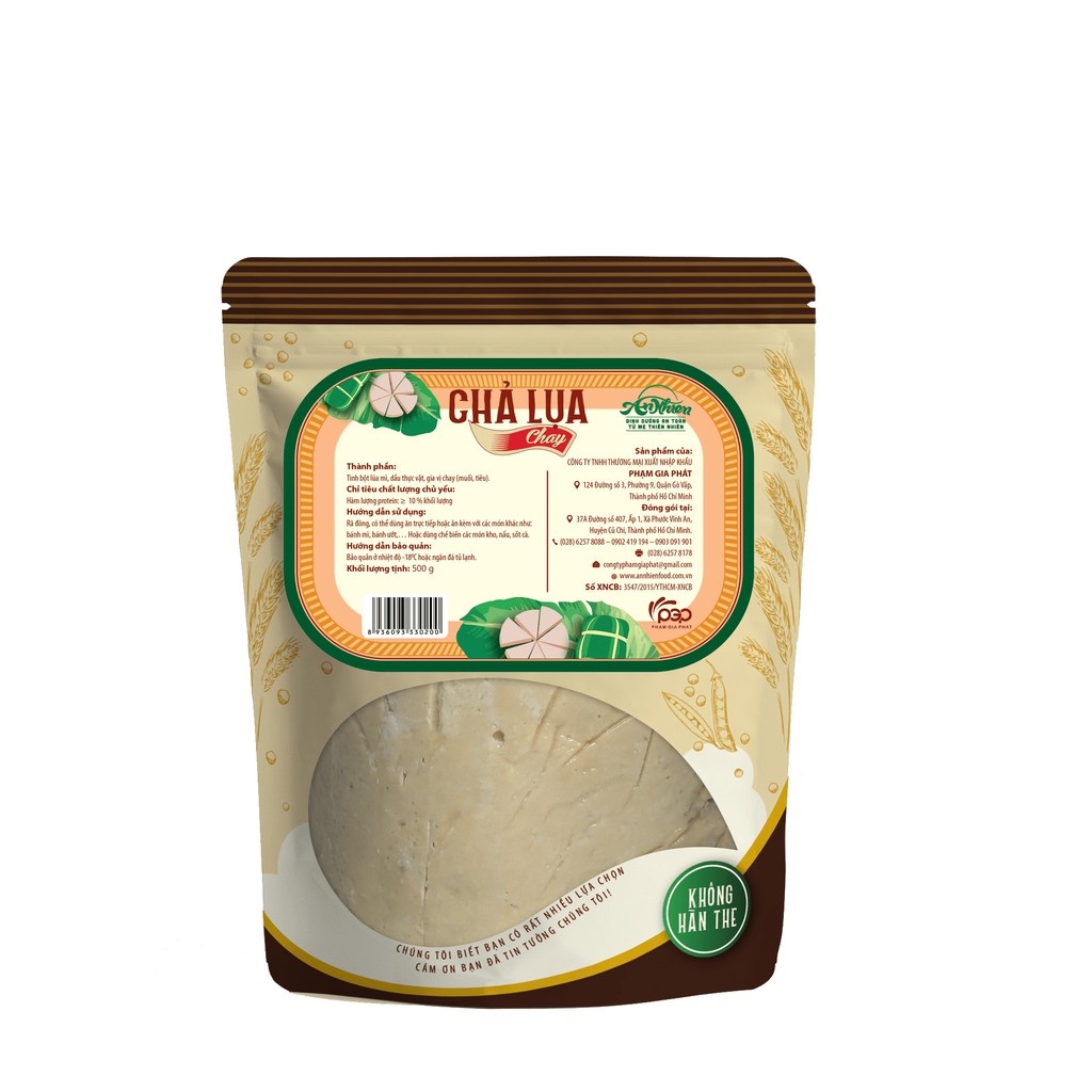 CHỈ GIAO TPHCM, Chả Lụa Chay An Nhiên, Giò Chay, Thực Phẩm Chay