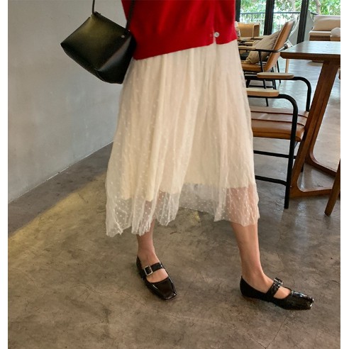 Chân váy ulzzang chấm bi 40-90kg