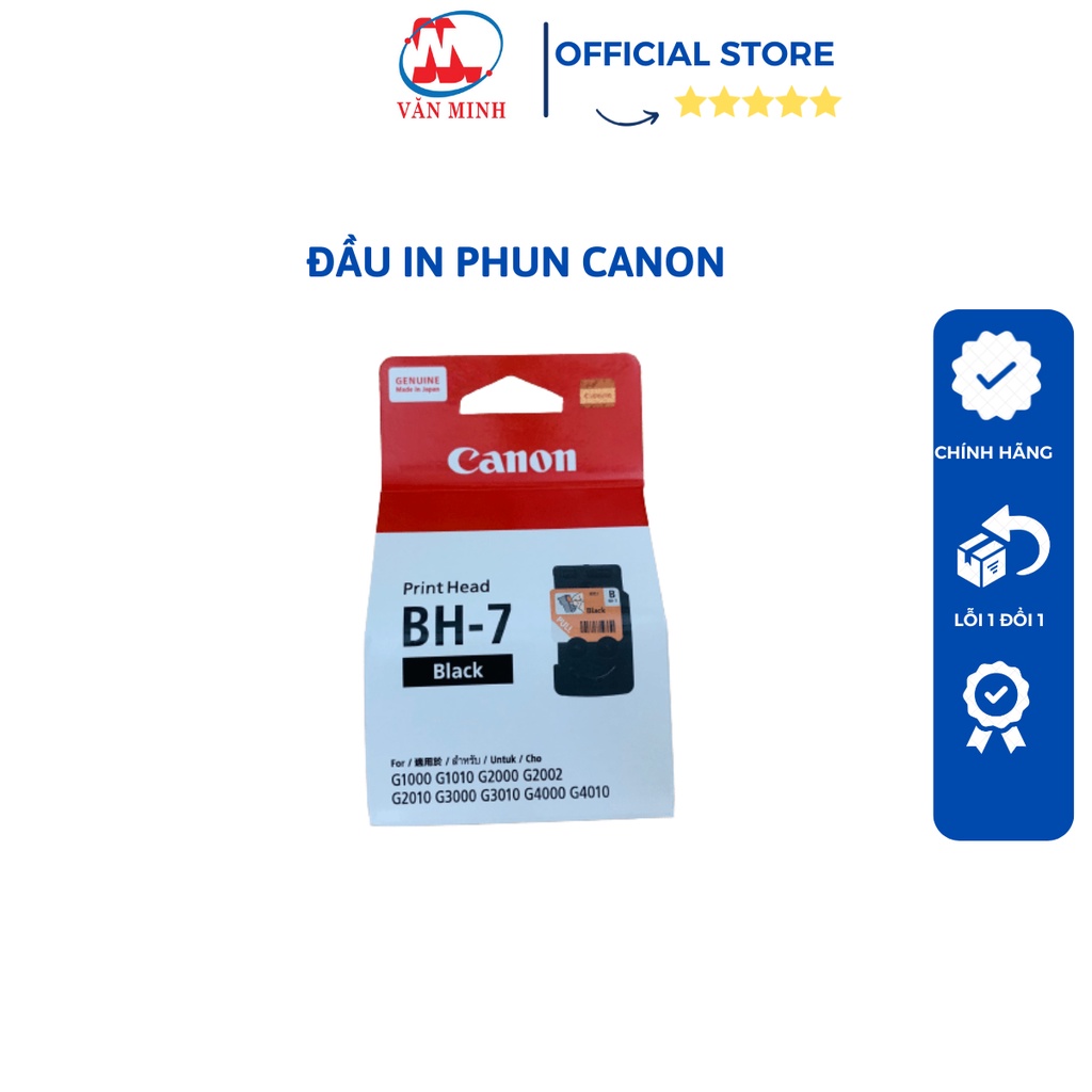 Đầu in phun Canon G1000, G1010, G2000, G2002, G2010, G3000, G3010, G4000.. mã BH-7, CH-7 Mẫu mới, thay cho CA91, CA92.