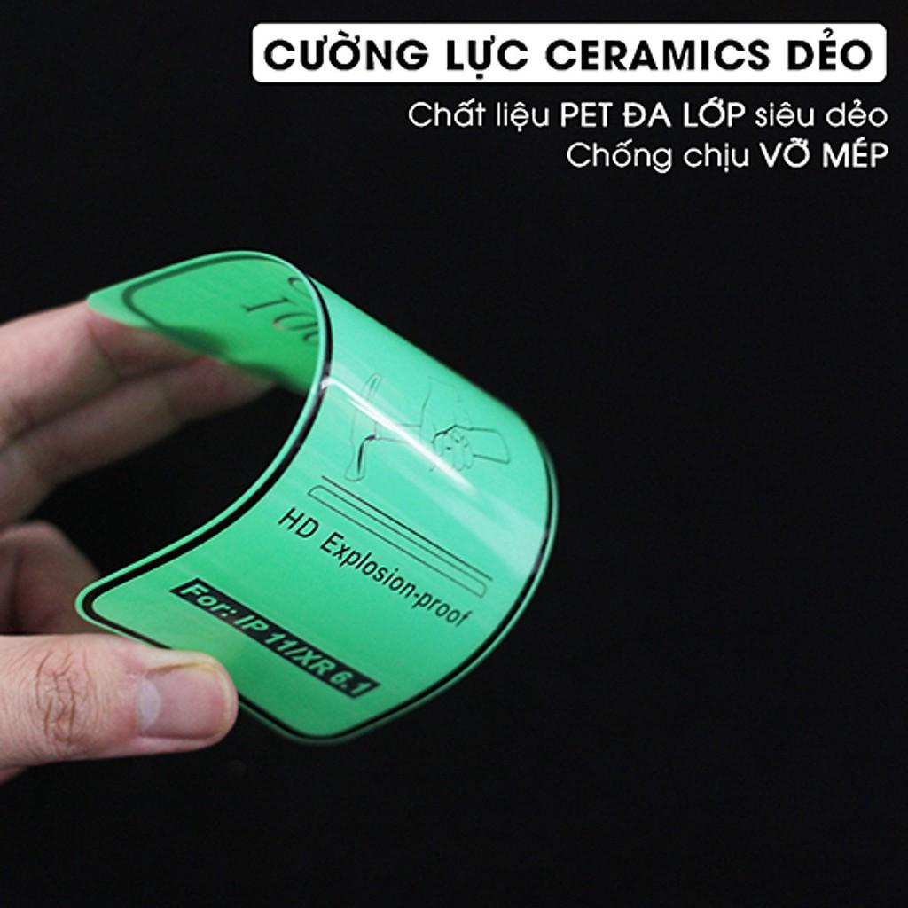 Kính cường lực dẻo iphone 14 Pro max 6 Plus 7 Plus 8 Plus X Xsmax 11 pro max 12 pro max 13 pro max full màn Ceramics