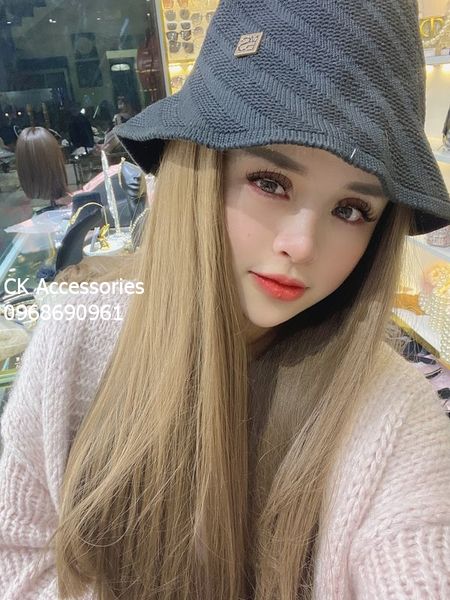[Ảnh thật] [Giá hủy diệt] Tóc giả nữ kèm mũ dáng thẳng 60p hàng cao cấp chất tóc cực thật tự nhiên Có sẵn