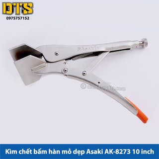 Kìm chết bấm hàn mỏ dẹp Asaki AK-8273 10inch giocongcu