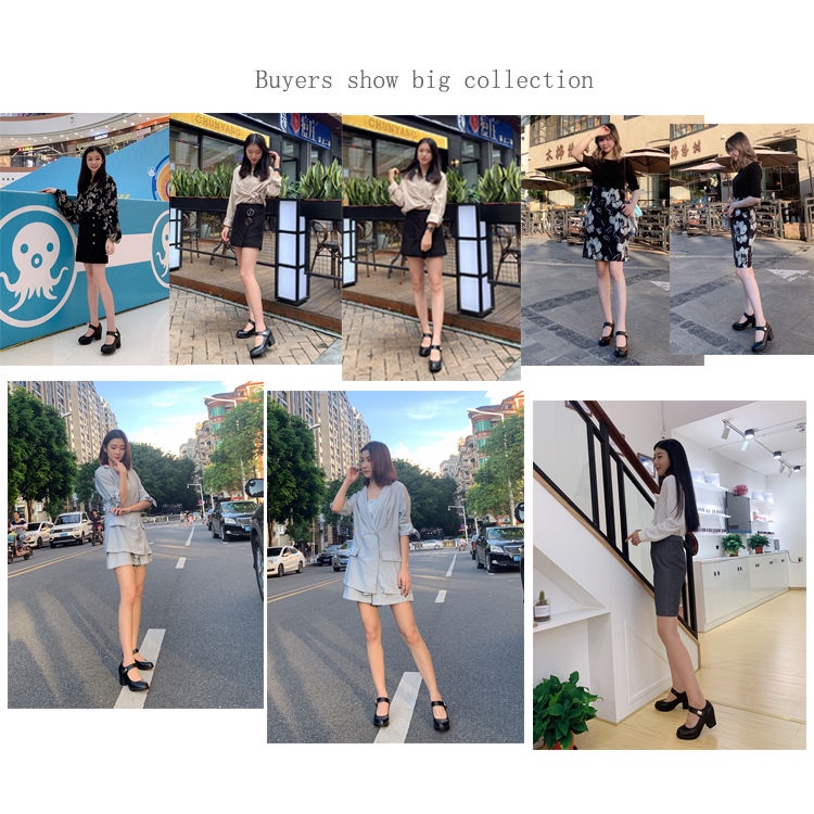 Giày Cao Gót Bằng Da Mềm Cao Gót Dày Dặn Thoải Mái Chống Trượt Cho Nữ