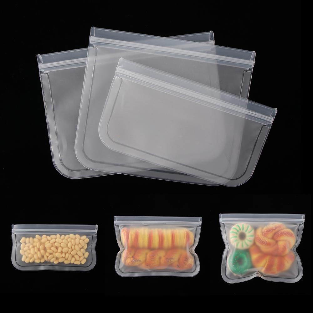 BSUNS Set 1 / 3 Túi Đựng Thực Phẩm Có Khóa Kéo Tiện Dụng