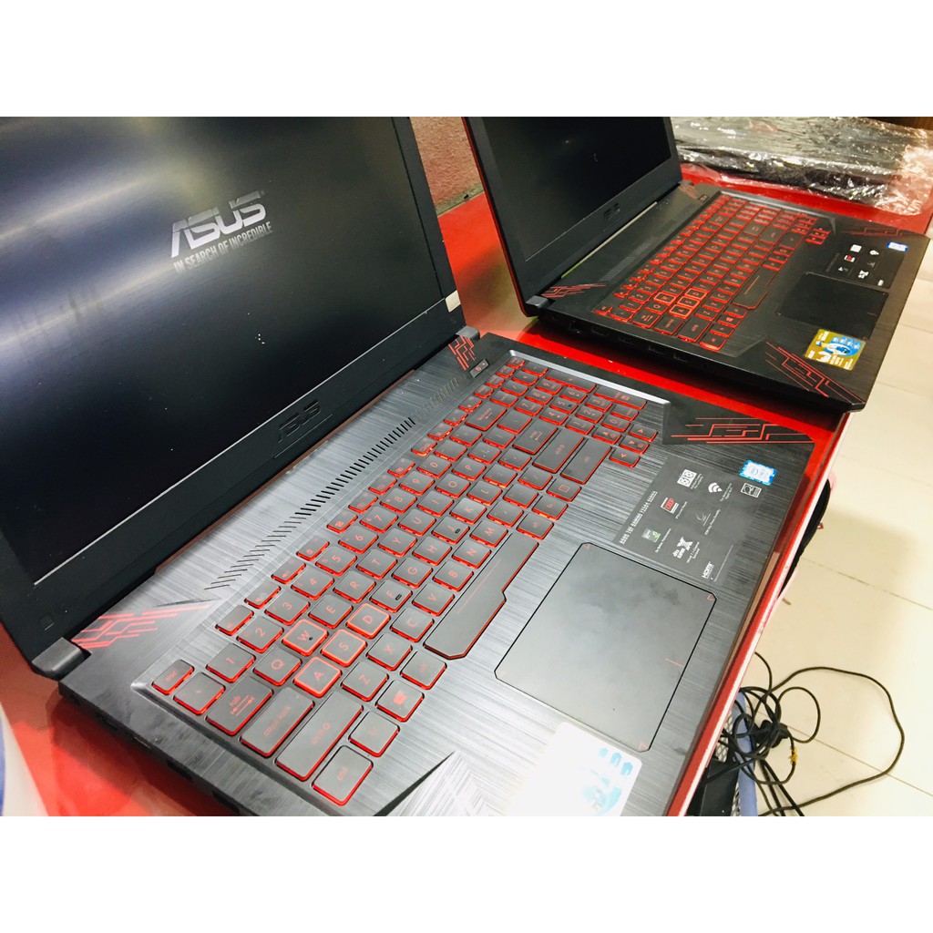 Máy tính chơi game Asus FX504GD I5-8300H Th8 Còn bảo hành hãng dài VGA GTX 1050 màn 15.6 Full HD- Có trả góp