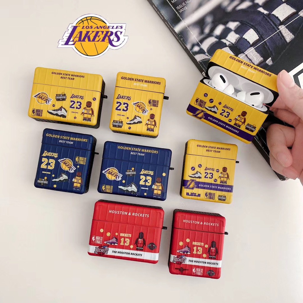 NBA Vỏ Đựng Bảo Vệ Hộp Sạc Tai Nghe Airpods 1 / 2 / 3 Hình Lego 23