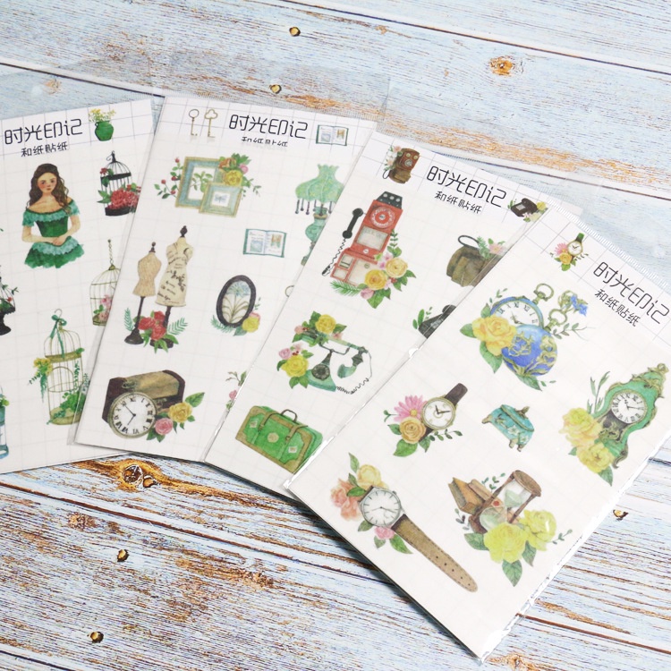 Tem nhãn sticker hình vintage cổ điển