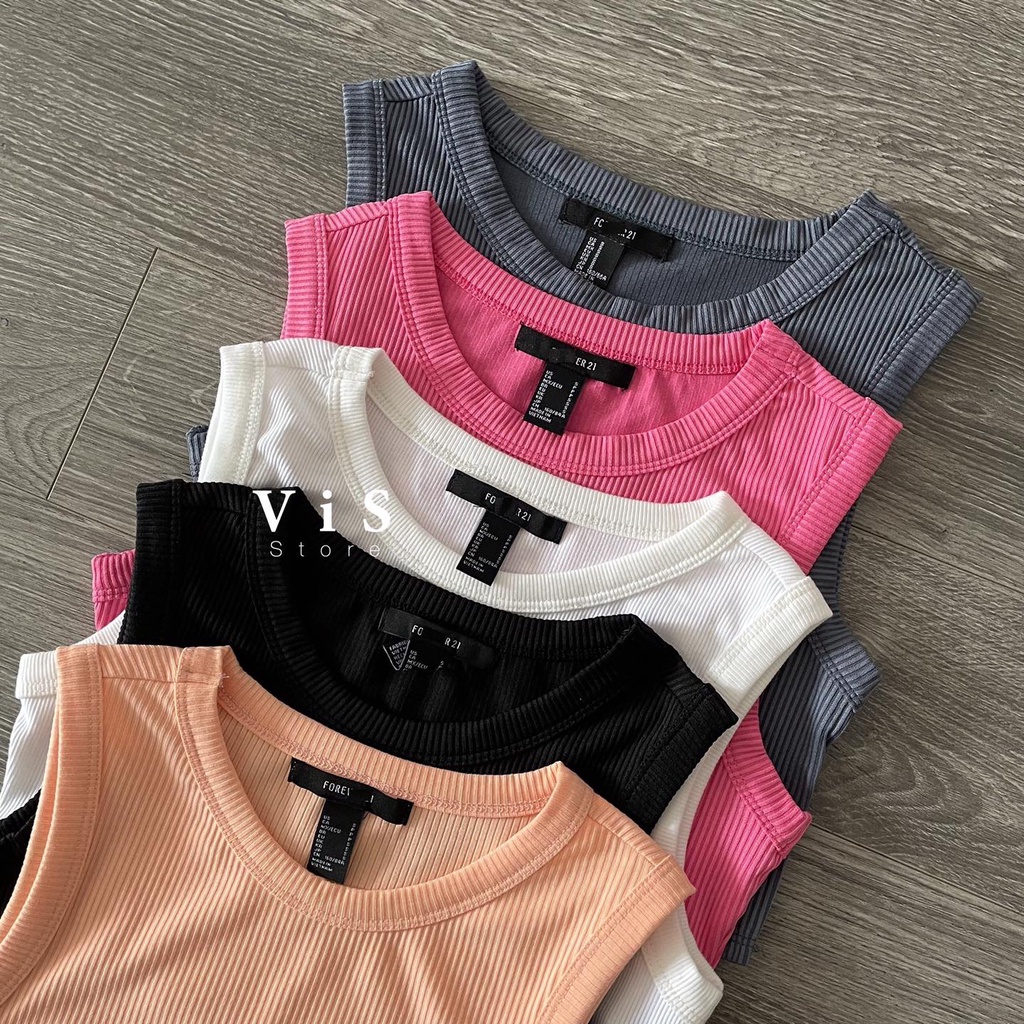 Áo croptop thun nữ sát nách form ôm