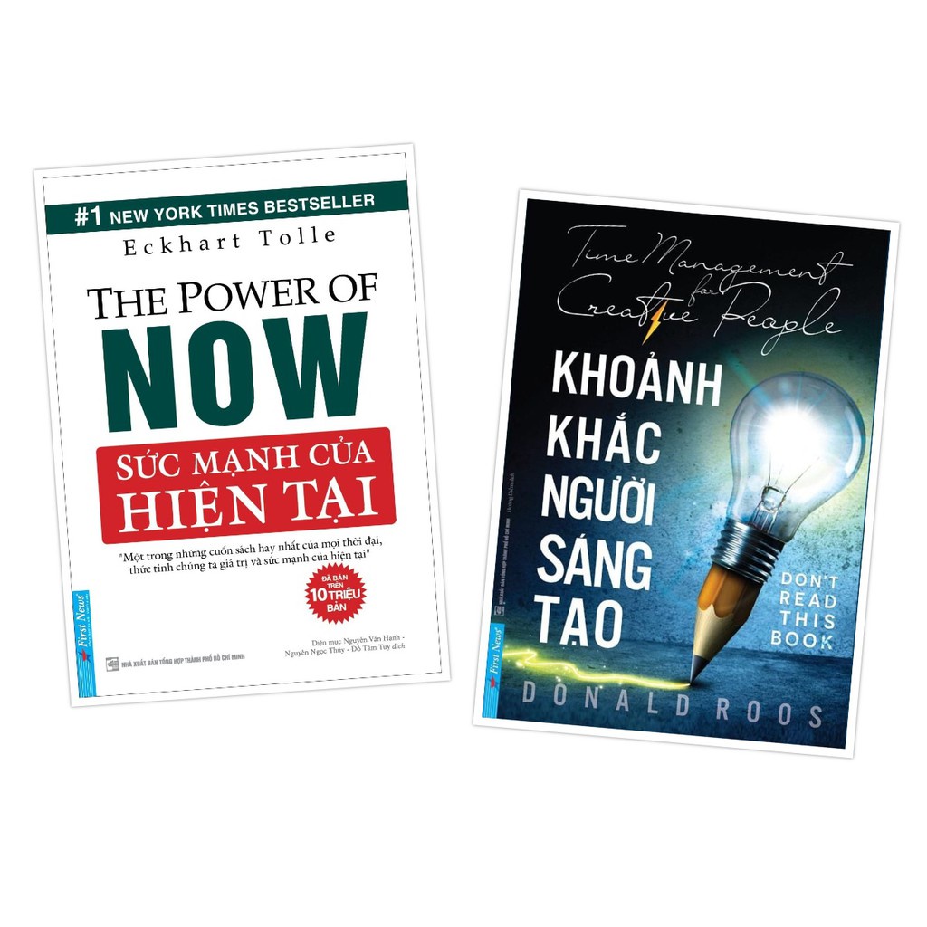 Sách - Combo Sức mạnh của hiện tại 49736 + Khoảnh khắc người sáng tạo 48579 - First News Tặng Kèm Bookmark