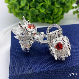 nhẫn bạc nam đầu rồng 💥 FREE SHIP 💥 nhẫn nam rồng bạc LÂM HÙNG