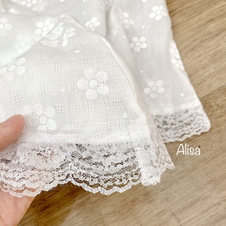 Set trắng ren hoa nổi - ALISA