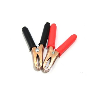 Kẹp cá sấu, kẹp bình 10cm ( 1 cặp đỏ đen )