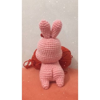 Thú móc len thỏ lười đáng yêu handmade bằng len