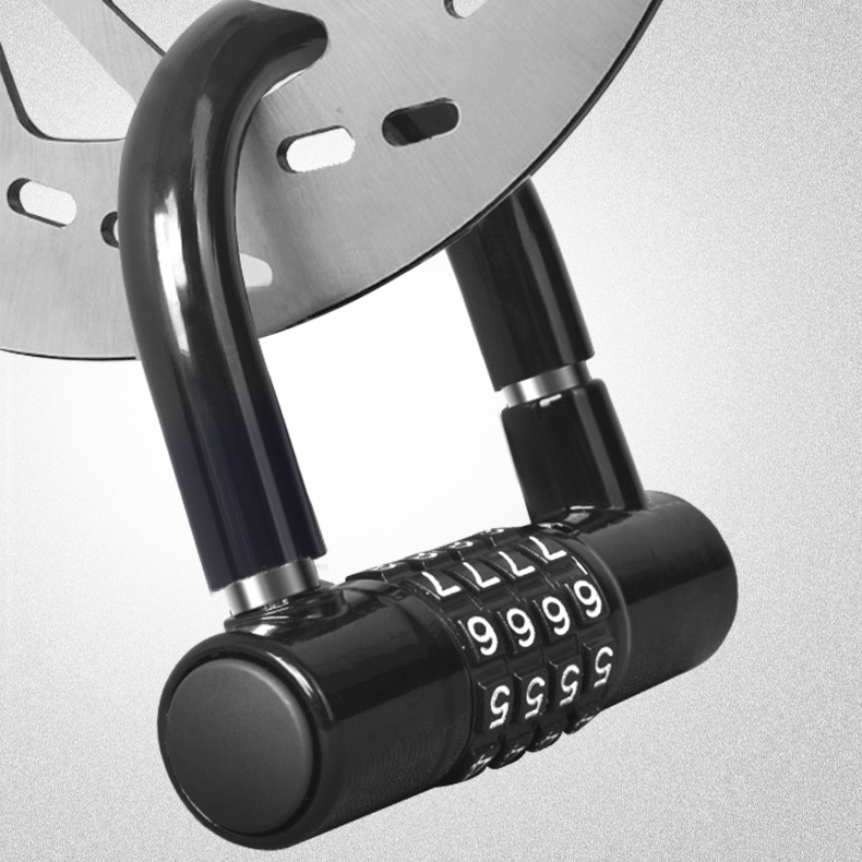 Ổ khoá số khoá chữ U chống trộm có thể thay đổi mật mã bảo vệ nhà cửa xe chất liệu hợp kim siêu chắc chắn siêu bền