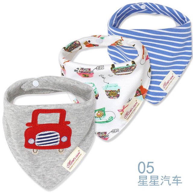 Set 3 yếm tam giác Momcare cho bé