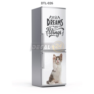 Decal chuyên dụng dán tủ lạnh máy lạnh máy giặt siêu đẹp Gia đình mèo Decal24h siêu bền đủ kích thước DTL-026