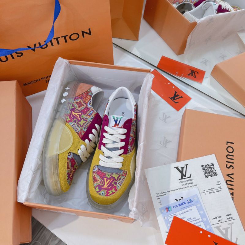 Giày thể thao LV đế trong màu loang mẫu mới