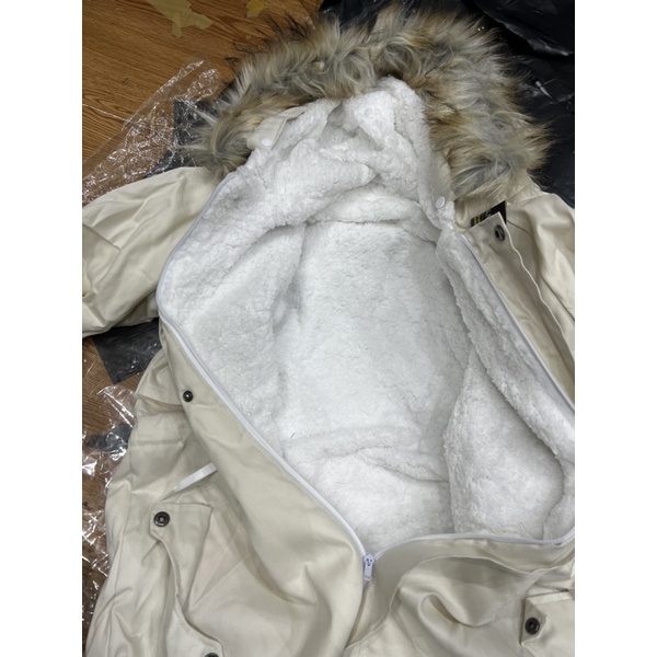 Áo khoác ka ki lót lông siêu dày dặn