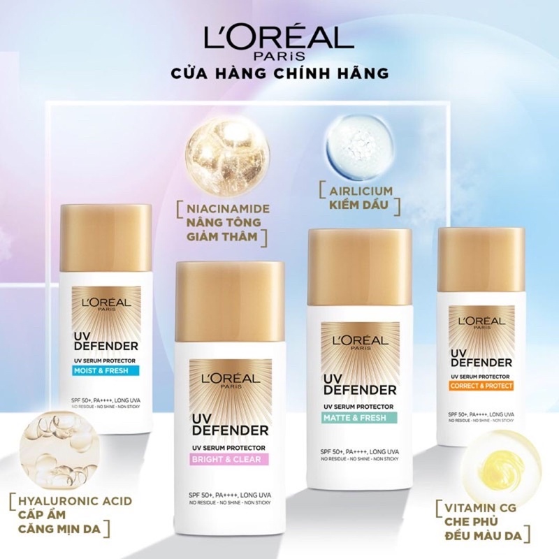 Kem chống nắng L'oreal UV Defender SPF50+ PA++++ (Loreal UV Defender)