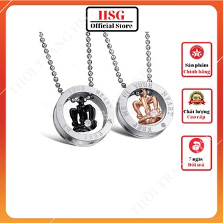 Dây chuyền nam, dây chuyền nữ, dây chuyền đôi cao cấp HSG hiện đại, năng động, cá tính - Mẫu VDC014