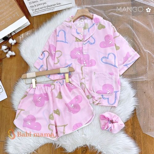 Bộ Đồ Pijama Cộc Đùi Cho Bé Lụa Mango - BPN26