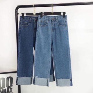 Jeans ống xuông