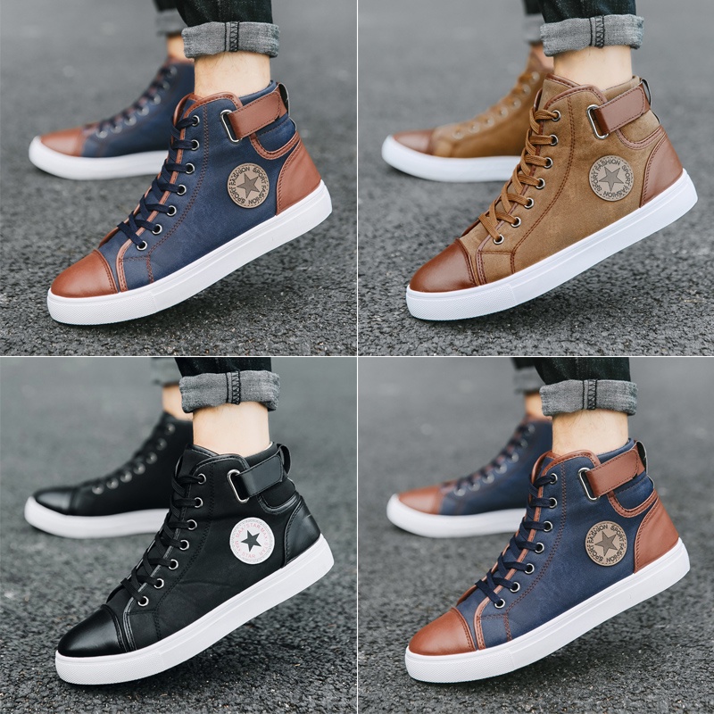 Giày Bốt Martin Cổ Cao Chống Trượt Chống Thấm Nước Phong Cách Thể Thao Cổ Điển Size 39~46