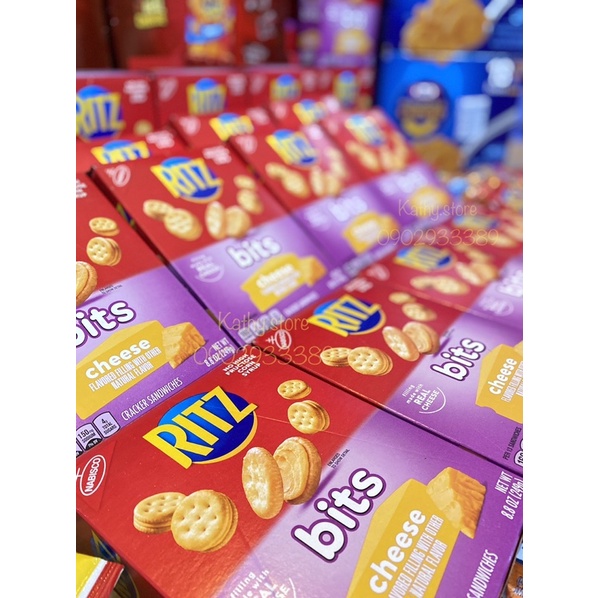 Bánh Ritz mini phô mai Cheese nhập Mỹ hộp 249g Date 12/2023)