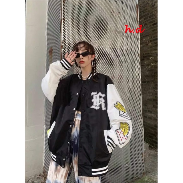 Áo bomber phối tay quân bài HDV876