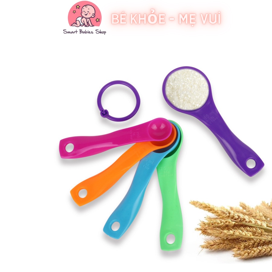 Bộ 5 thìa đo lường, định lượng.