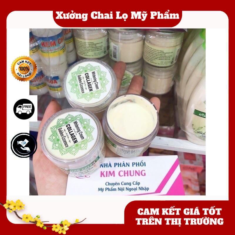 [Hàng chuẩn] Combo 3 hủ kich trắng Collagen golden essance, nguyên liệu, công thức làm kem trộn trắng da body