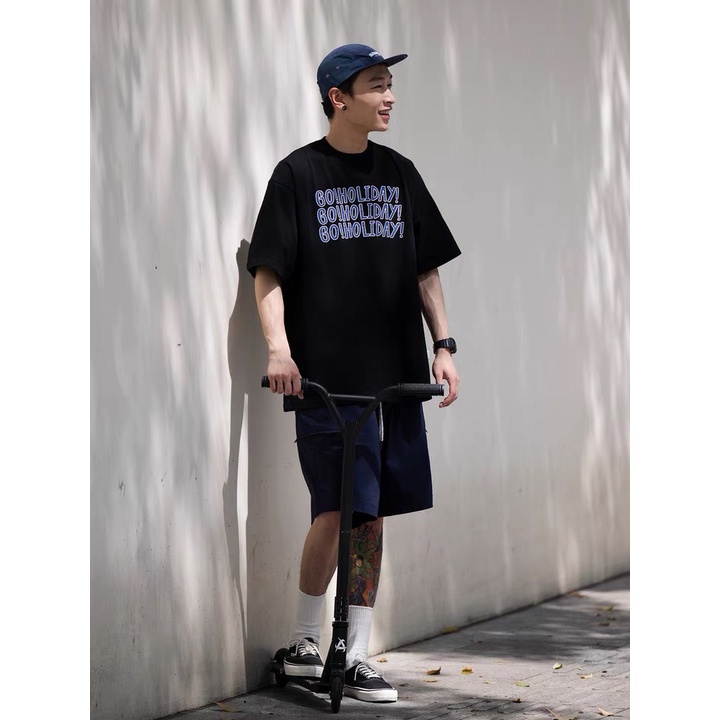 Áo Thun Tay Lỡ GO HOLIDAY 100% Cotton, Áo Phông Rộng Mẫu Mới 2022 𝘽𝙮.𝘾𝙖𝙢𝙘𝙖𝙢 | BigBuy360 - bigbuy360.vn