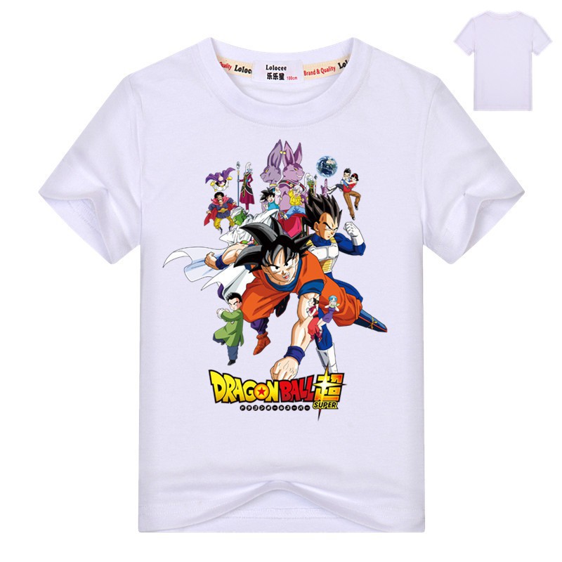 Áo thun in họa tiết Dragon Ball Z có 7 màu tùy chọn hợp thời trang cho trẻ em