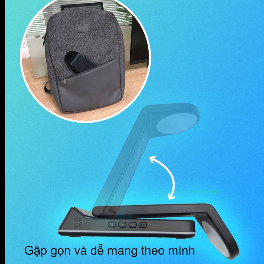 Sạc nhanh không dây 5 trong 1 công suất cao 15w, bộ sạc không dây cho tai nghe, smartwatch, điện thoại,đồng hồ đèn led