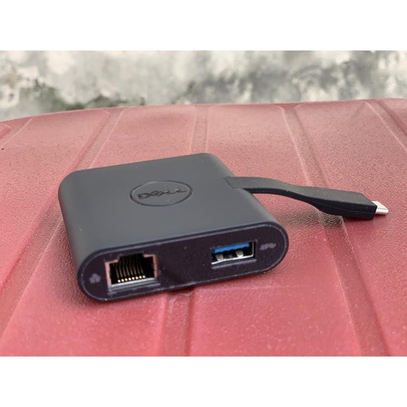 BỘ CHUYỂN ĐỔI TỪ CỔNG TYPEC RA HDMI+VGA+ETHERNET+USB 3.0 - DELL DA200 CHÍNH HÃNG