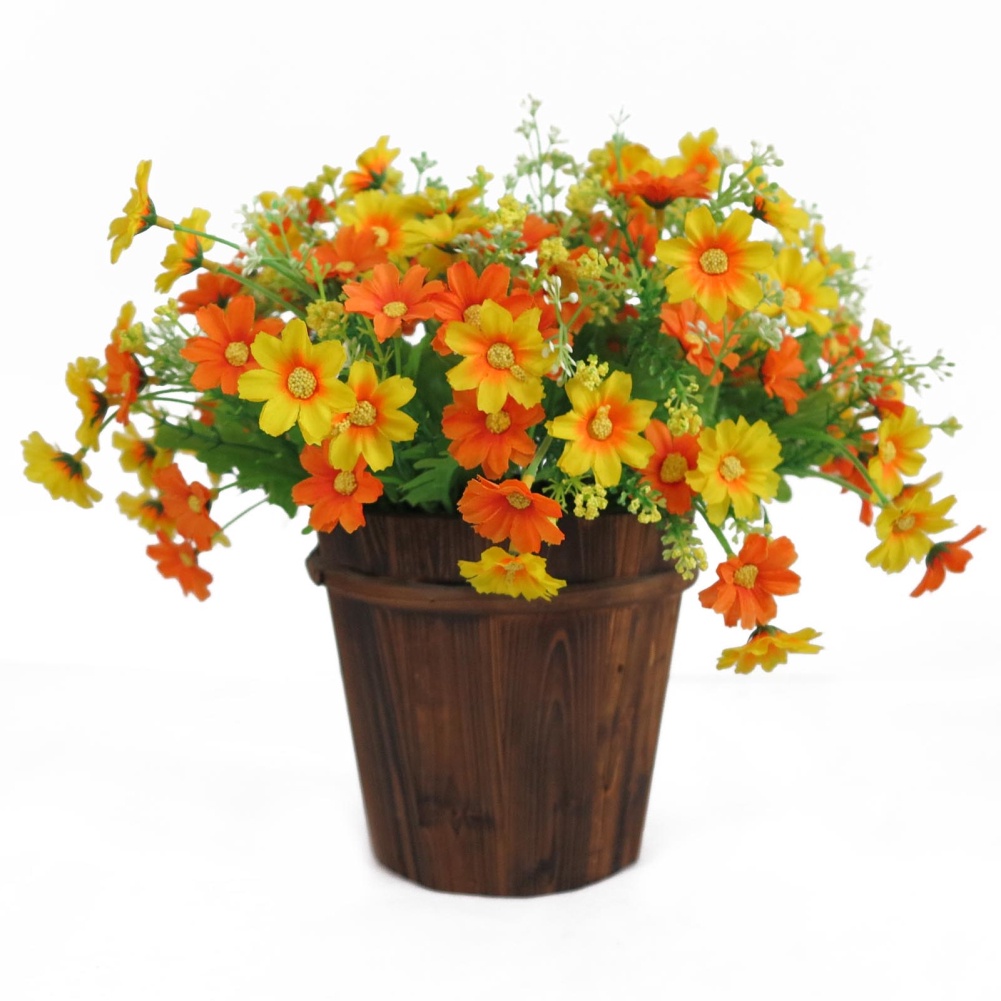 Bó hoa cúc nhân tạo 28 bông dễ thương trang trí nhà cửa/ tiệc cưới