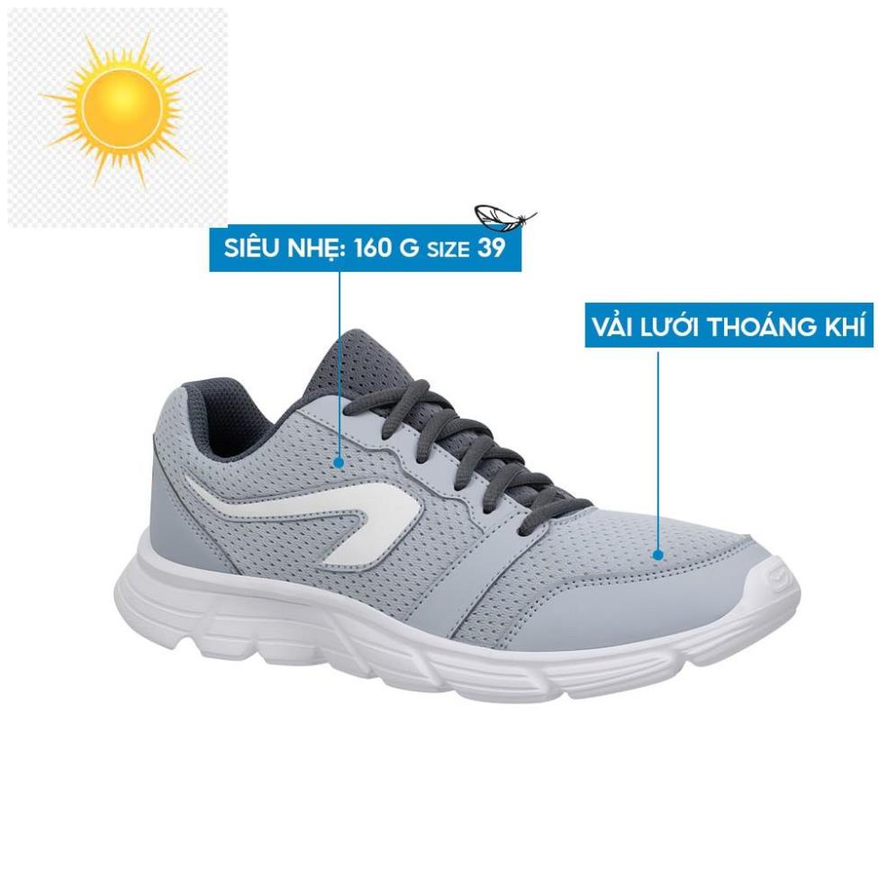 ✍️🙅 Giày thể thao nữ DECATHLON Kalenji Run One siêu nhẹ dùng cho chạy bộ - Xám ✍️🙅