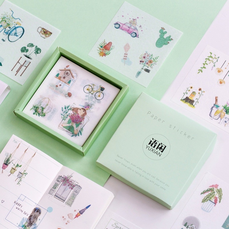 Sticker vintage dán sổ dán mũ bảo hiểm anime cute trang trí DIY Crafts, Scrapbook, Journal, Diary, Planner 1 tấm HD117