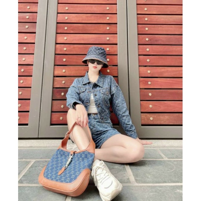 Túi xách kẹp nách size 18cm kèm dây đeo chéo fullbox