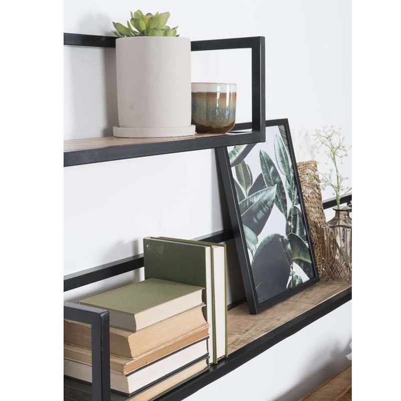 Kệ sắt hộp treo tường vuông đơn 60x20x20 decor nội thất tự lắp 2022
