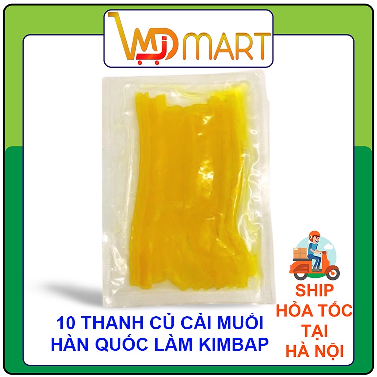 10 thanh Củ cải vàng thái sợi làm kimbap Hàn Quốc