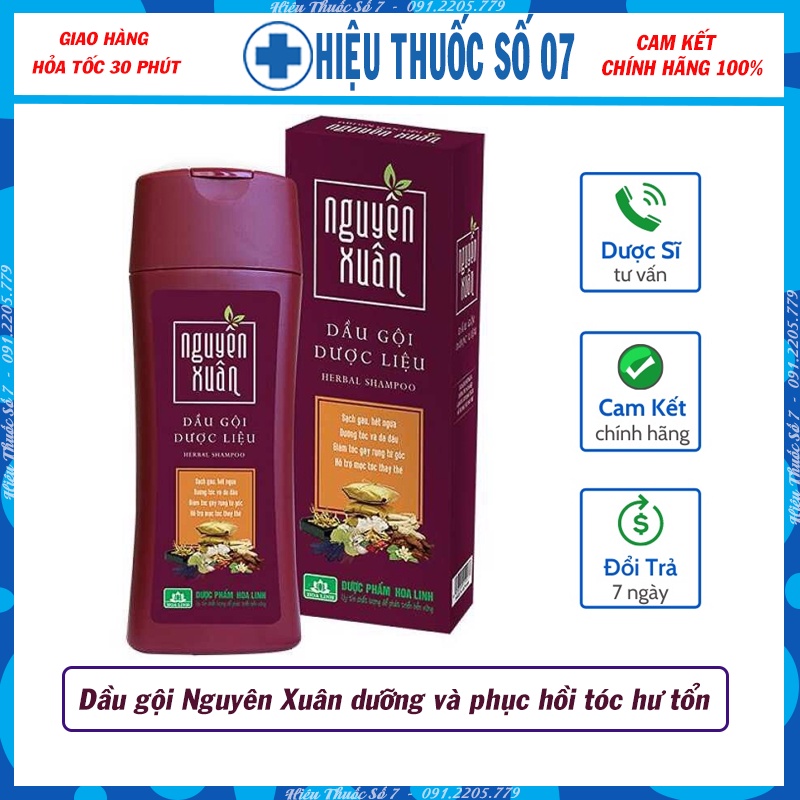 Dầu gội Nguyên Xuân nâu 200ml (Dành cho tóc thường &amp; da đầu dầu)