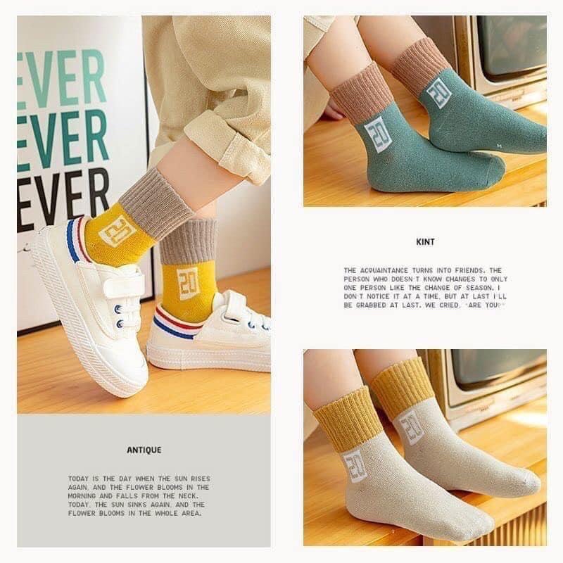 SET 10 Đôi Tất Hoạ Tiết Số 20 Cho Bé Trai Bé Gái